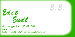 edit endl business card